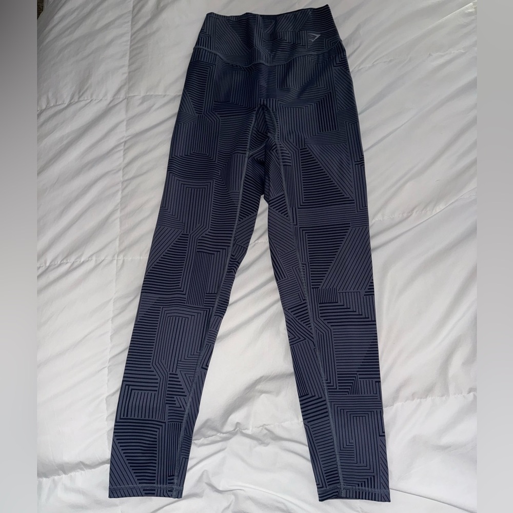 Gymshark Navy Geometric Print Leggings